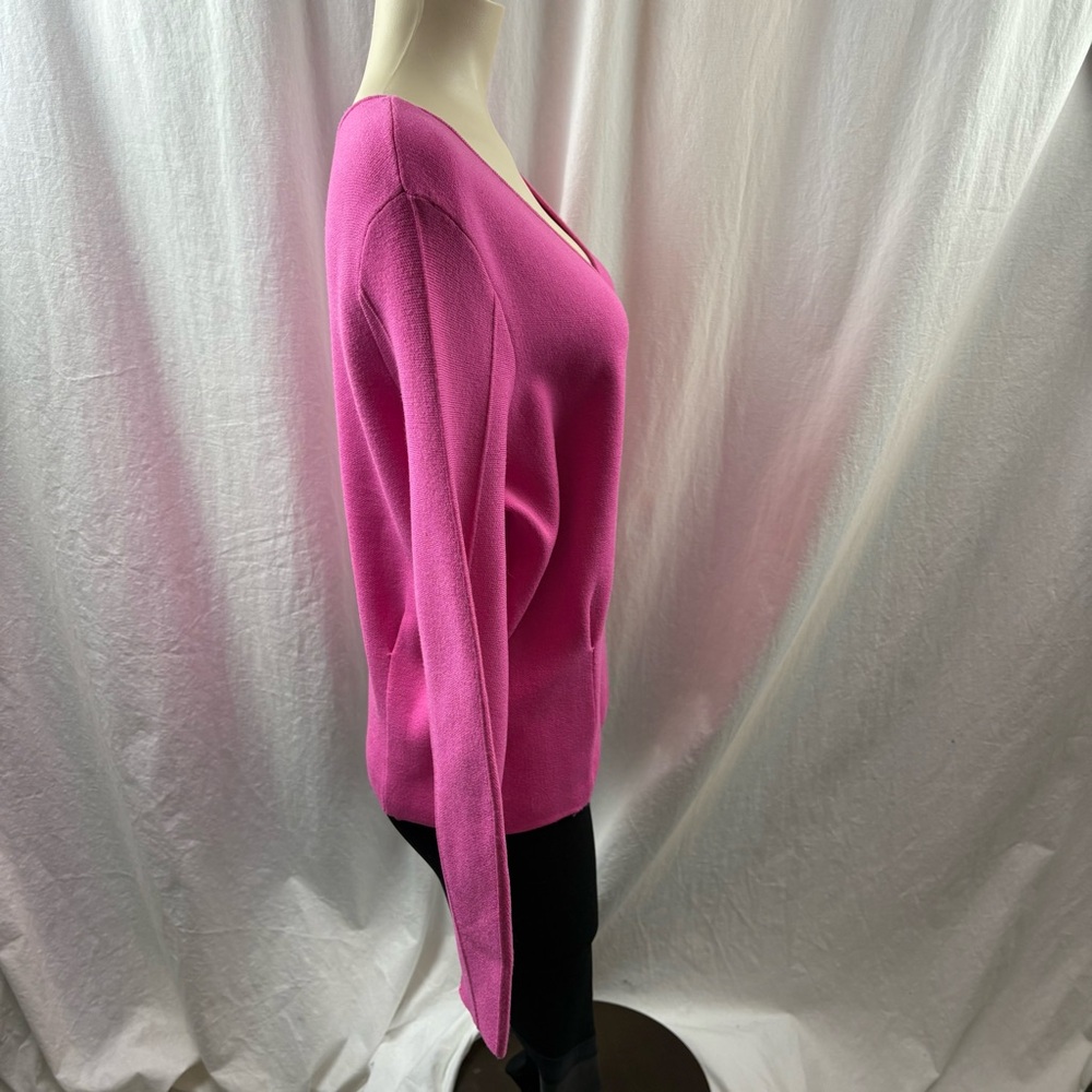 Anthropologie Maeve Womens Lupita V Neck Sweater Knit Top in Pink L - Picture 6 of 12